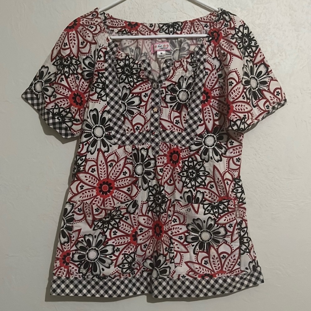 Koi by Kathy Peterson, scrub top.